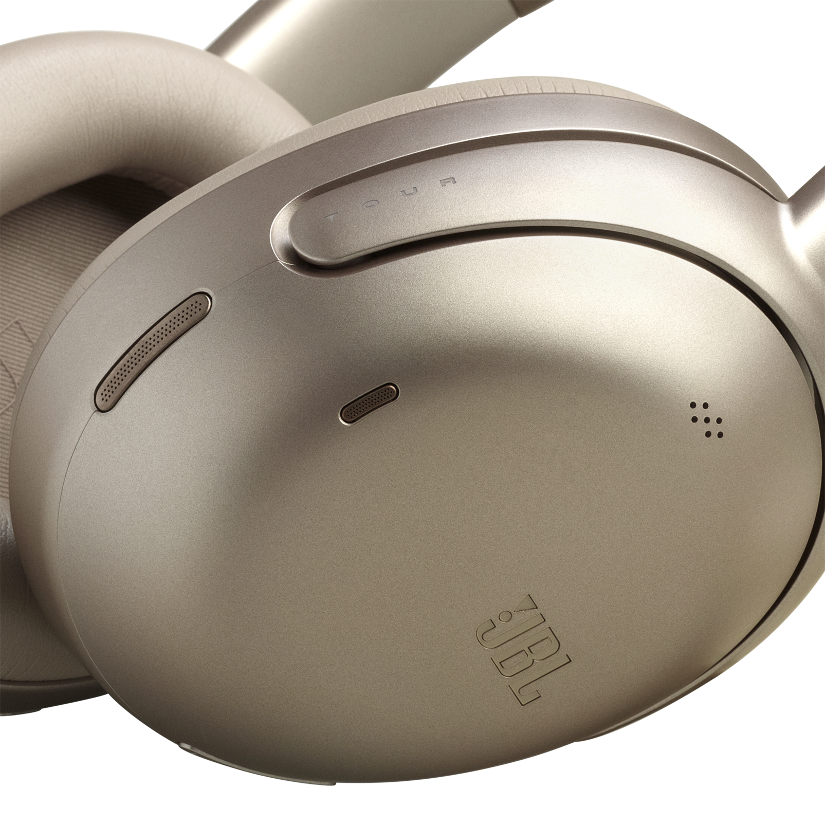JBL Tour One M3 Smart Tx - Mocha - Wireless over-ear Noise Cancelling headphones with JBL Smart Tx - Detailshot 3 JBL Tour One M3 Smart Tx - Mocha - Wireless over-ear Noise Cancelling headphones with JBL Smart Tx - Detailshot 3